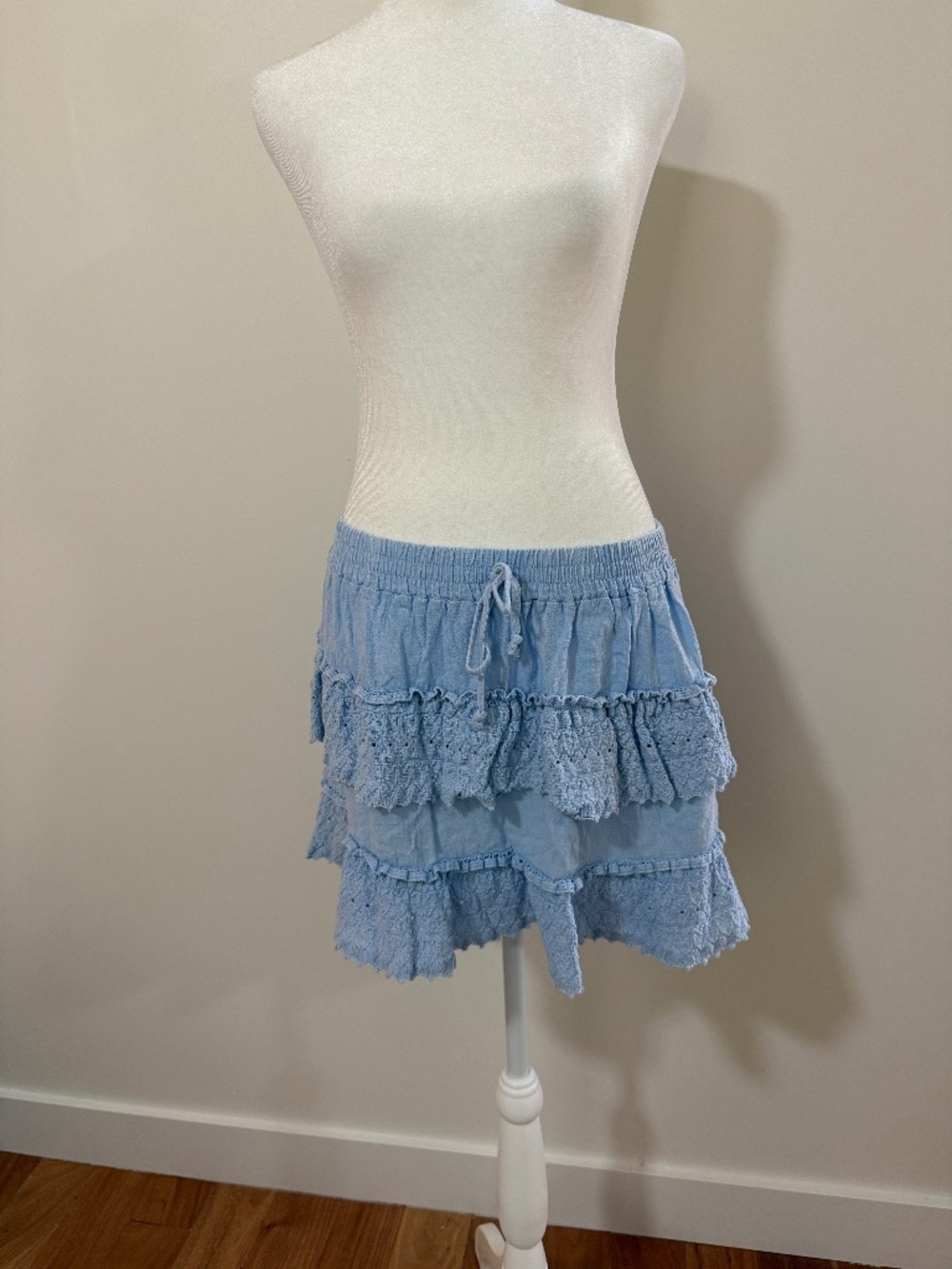 Cutest Flowy Blue Skirt